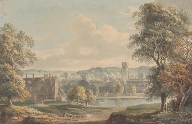 Ipswich depuis les jardins du manoir de Christchurch